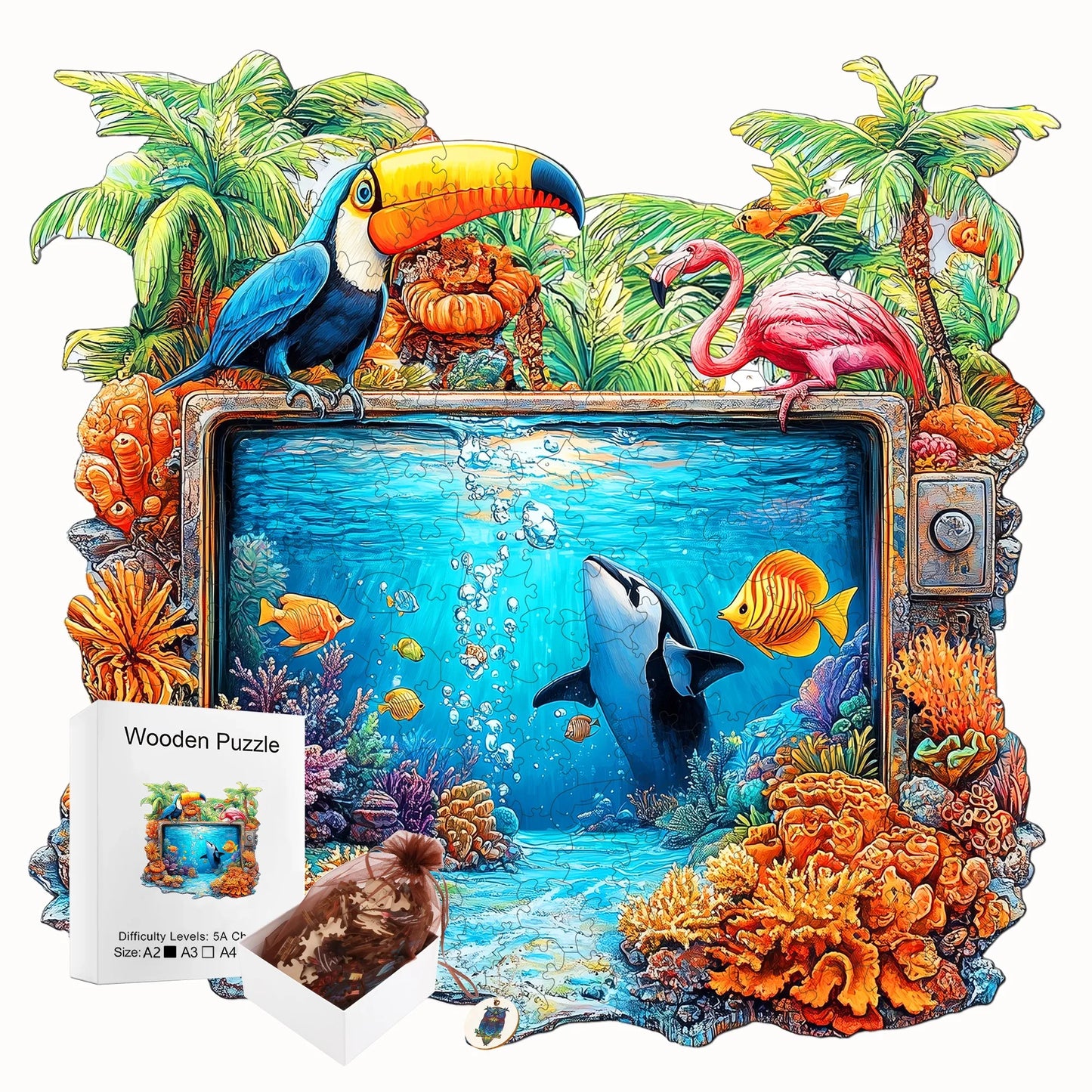 Animals Wooden Jigsaw Puzzle Nature Style Wooden Decor Painting Christmas and Halloween Gift Toy For Teen And Kid