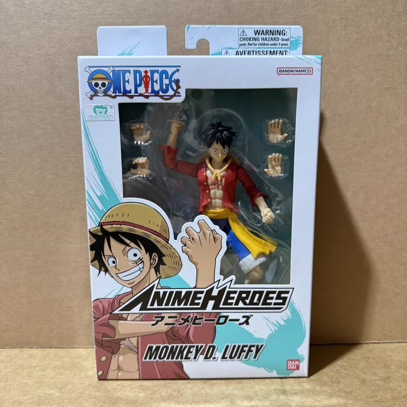 Special Offer16cm Genuine Bandai One Piece Anime Heros Series Action Figure Luffy Roronoa Zoro Sanji Collectible Joint Mobile Do