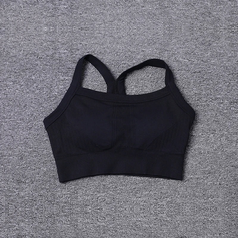 2024 Spring Soft Comfortable Breathable Fitness Vest Women's Seamless Slim Fit Workout Jogging Yoga Bra