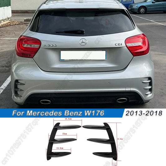 For Mercedes Benz A Class W176 A200 A250 A260 A45 AMG 2013-2018 Hatchback Rear Bumper Spoiler Air Intake Vent Canard Splitte