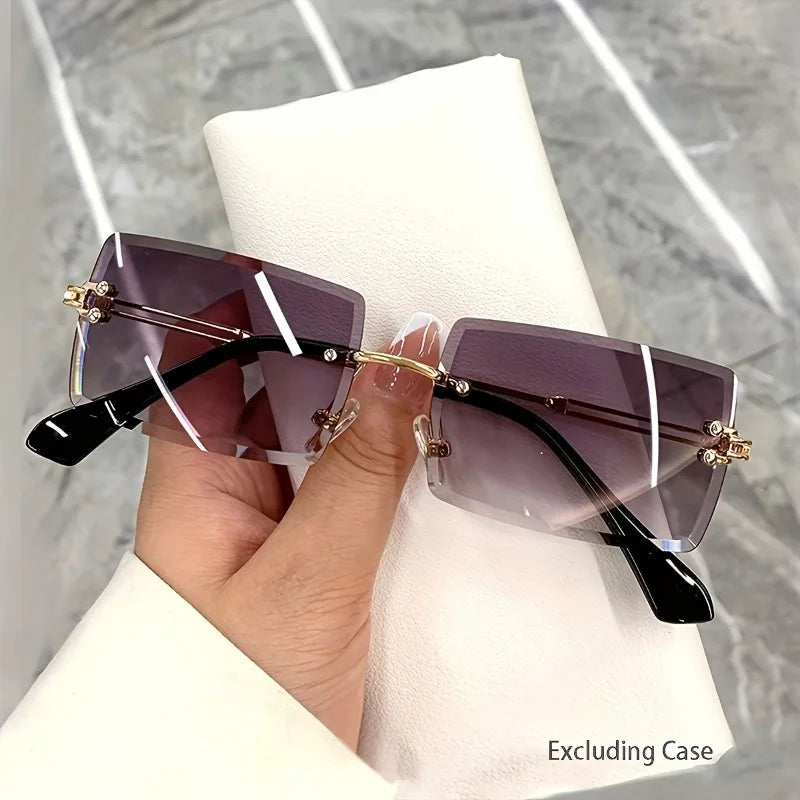 Stylish Frameless Gradient Fashion Glasses for Women - Chic Everyday Eyewear  Perfect for Fashion Statements And Everyday Wear