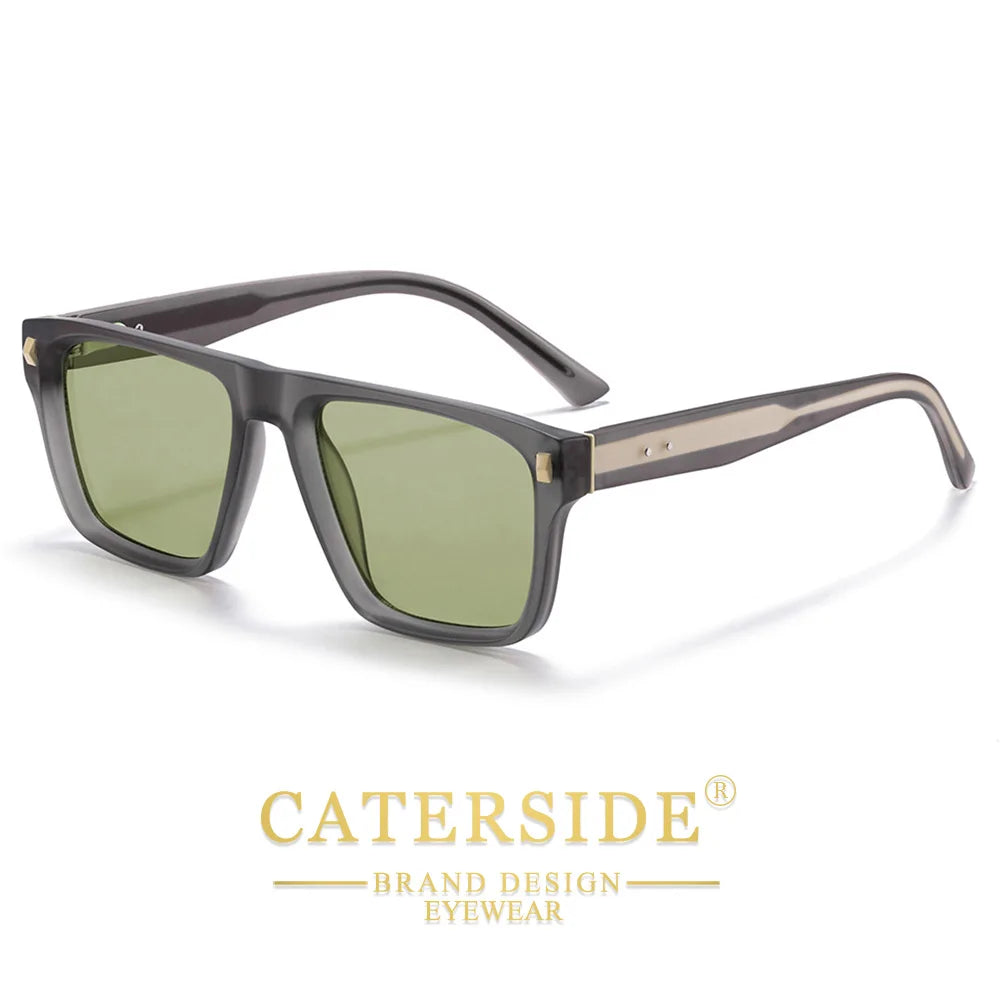CATERSIDE New Retro Men's Sunglasses Square Frame Fashionable Sun Glasses Women's Outdoor Travel Beach Summer Glasses UV400