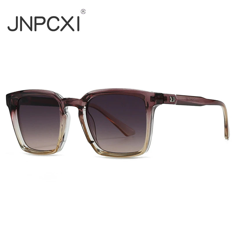 JNPCXI New Fashion Square Sunglasses Retro High Quality Men Trending Sun Glasses Women Black Gradient Shades UV400 Eyewear