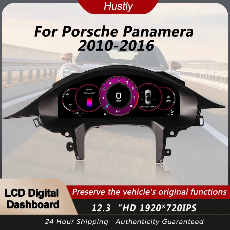 12.3-inch digital instrument panel For Porsche Panamera 2010–2016 car dashboard speedometer