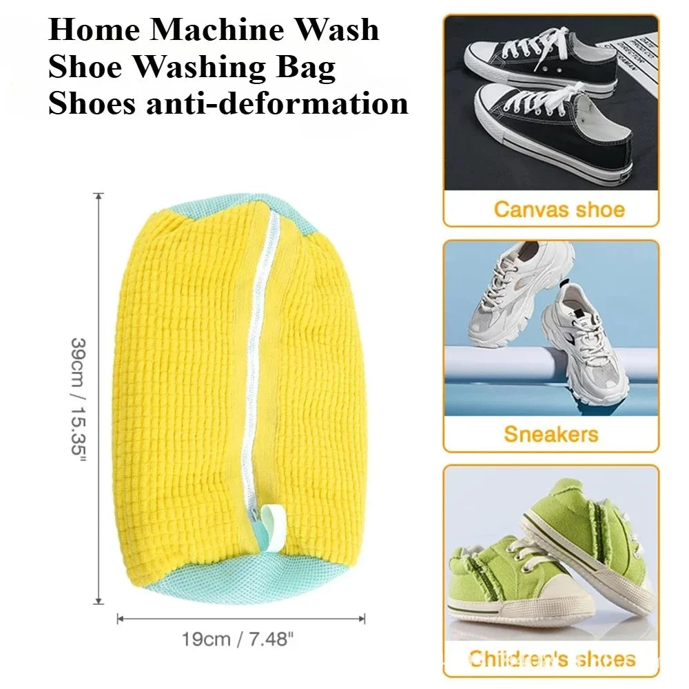 2/1PCS Shoe Washing Bag Washing Machine Laundry Bags with Zipper Closure Shoes