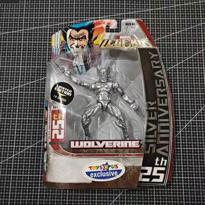 Original Hasbro MARVEL LEGENDS WOLVERINE 25th SILVER ANNIVERSARY Anime Figure Toy Collection Model