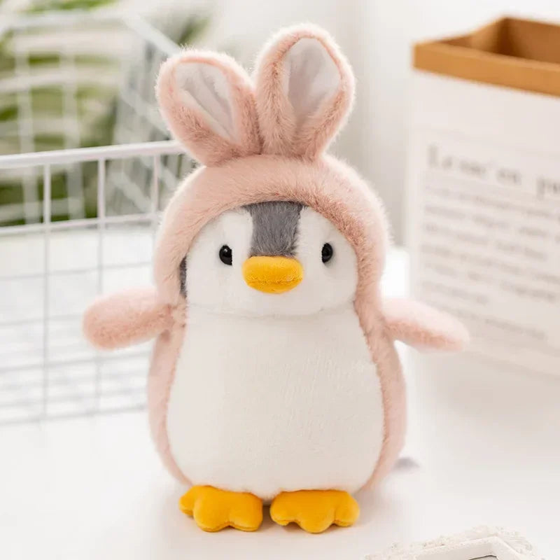 Creative  cosplay costume Dress Penguin plush toy Birthday Present Soft Fabric Stuffed Animal  Penguin Transforms into Dinosaur