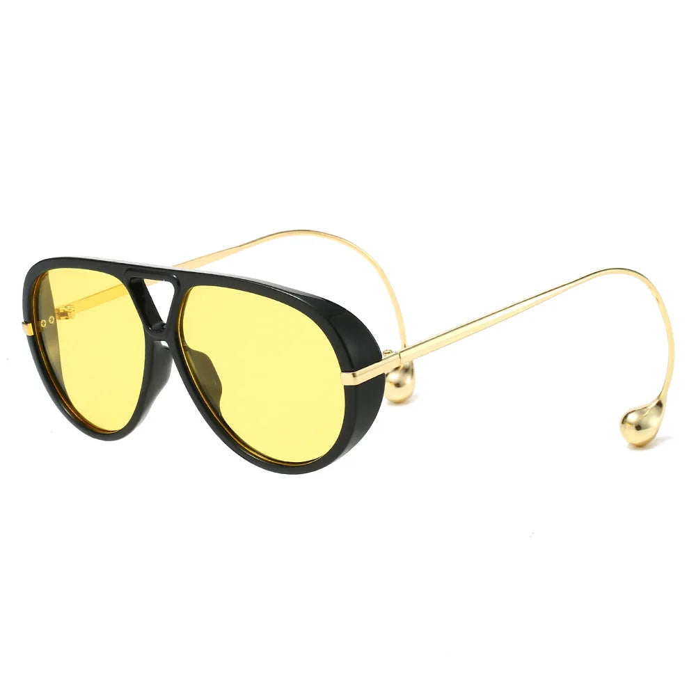JNPCXI Oversize Unique Pilot Sunglasses Fashion Punk Sun Glasses Shades UV400