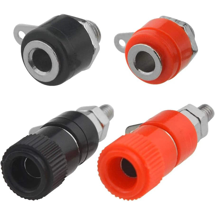40 PCS 4mm Banana Plug Socket Binding Post Terminals + 4mm Banana Female Socket Jack Mount Connectors for Banana Plugs Amplifier