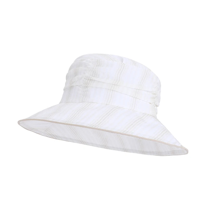 6145-New summer women's pleated sun-protective hat - versatile wide-brimmedfishermanhatfor outdoor activities,makingyourfacelook