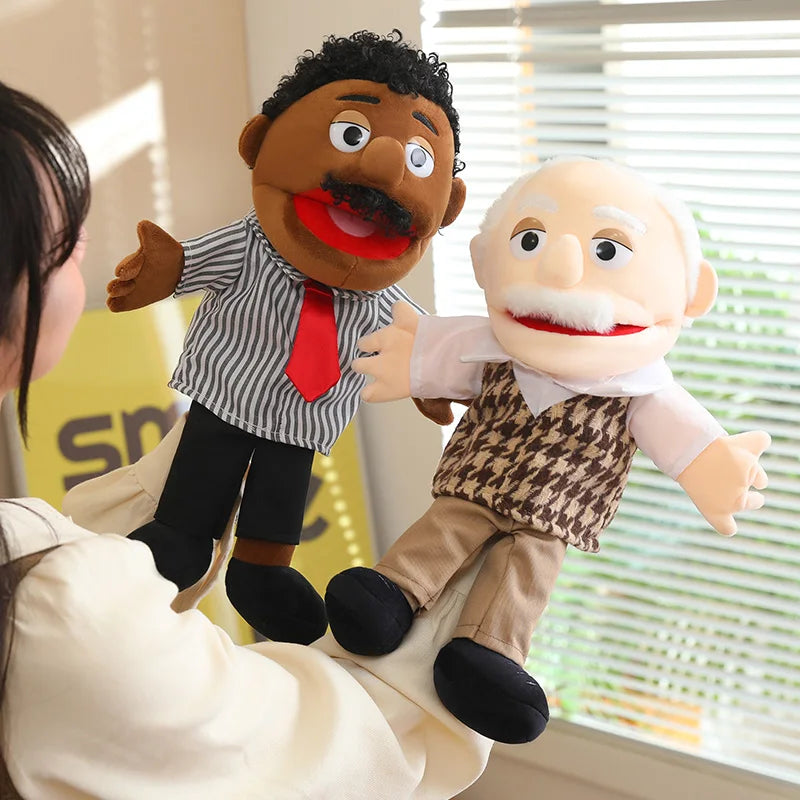 Funny Puppet Doll 38cm Family Series Hand Puppet Role Play Bedtime Story Props Family Playing Toys Doll Educational Toy