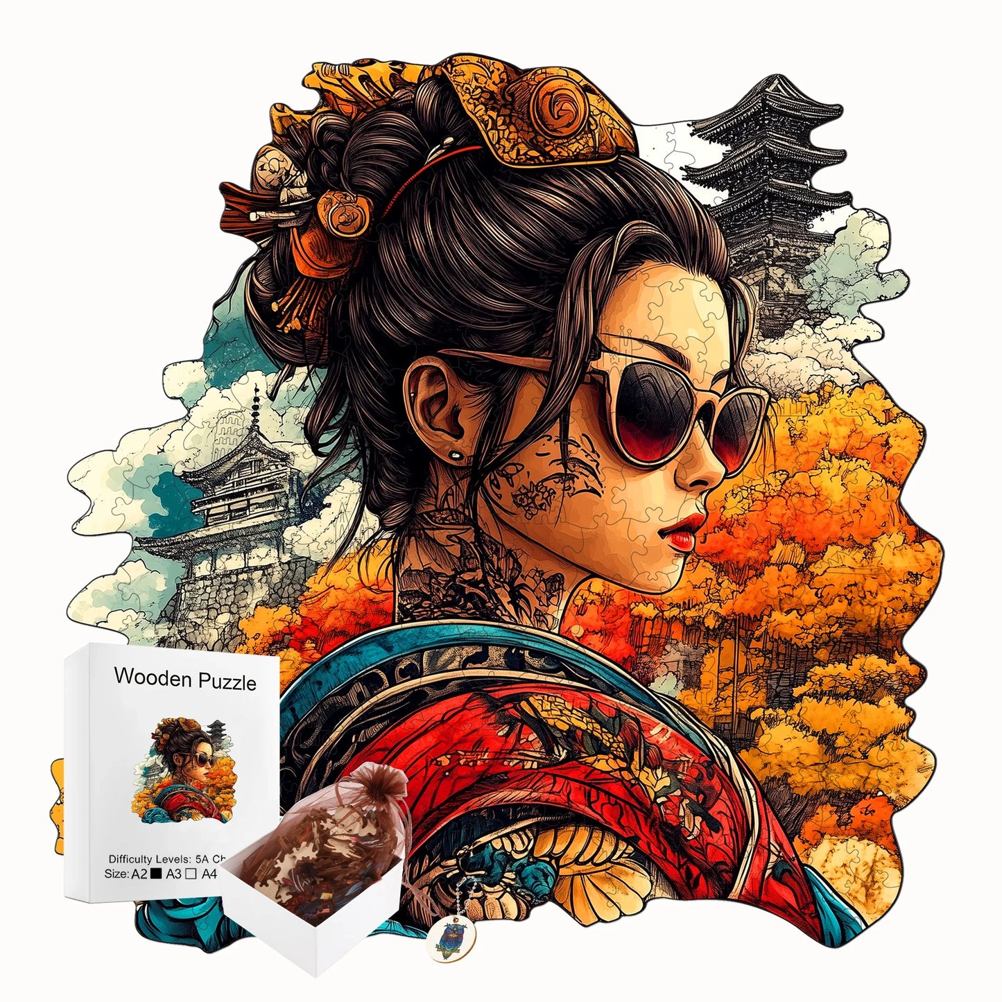 Fantasy Wooden Jigsaw Puzzle - Magical Style Wooden Decor Painting - Christmas and Halloween Gift Toy For Teen And Kid