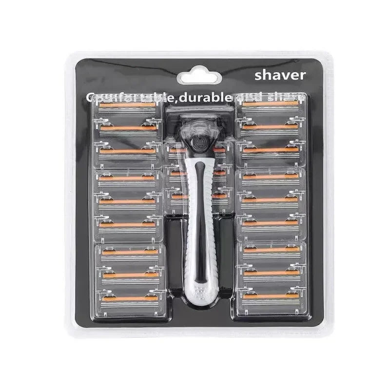 Men Razor Shaving 3Layer Shaver Reusable Razor Imported Blade Multi-Head Change