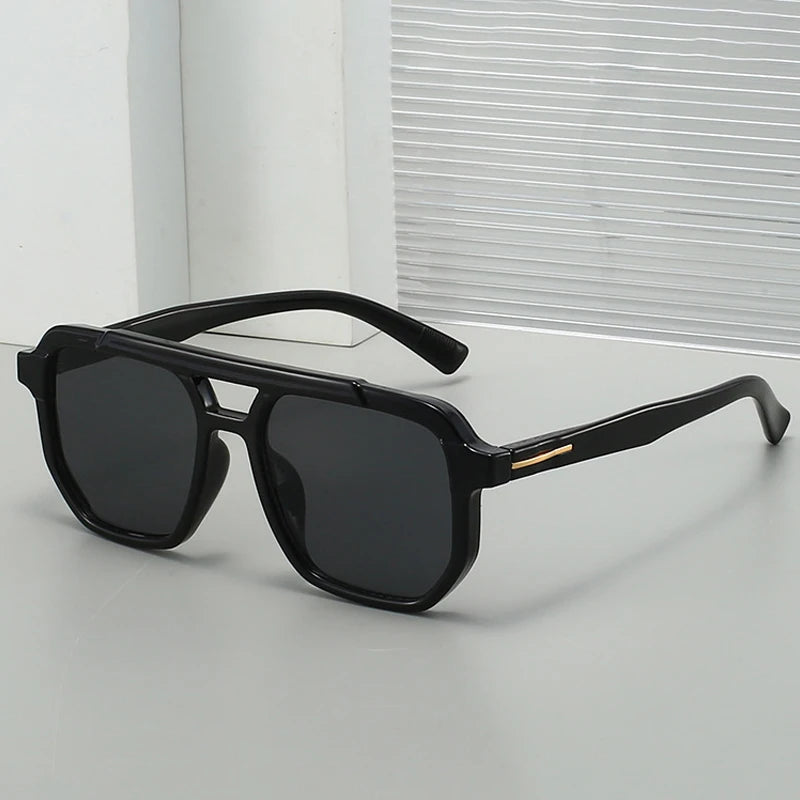 JNPCXI New Vintage Double Bridges Pilot Women Sunglasses Fashion Gradient Purple Shades UV400 Men Trending Sun Glasses