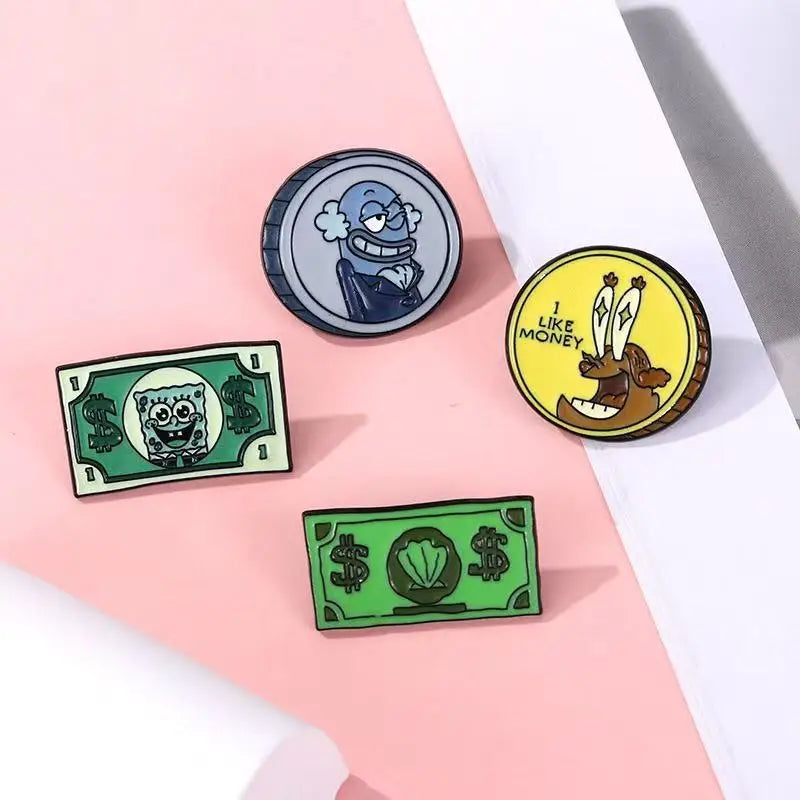 4/6/10 PCS Cartoon Anime Enamel Pins Set Funny Animation Good Friend Metal Brooch Badges Jewellery Accessories for Gifts