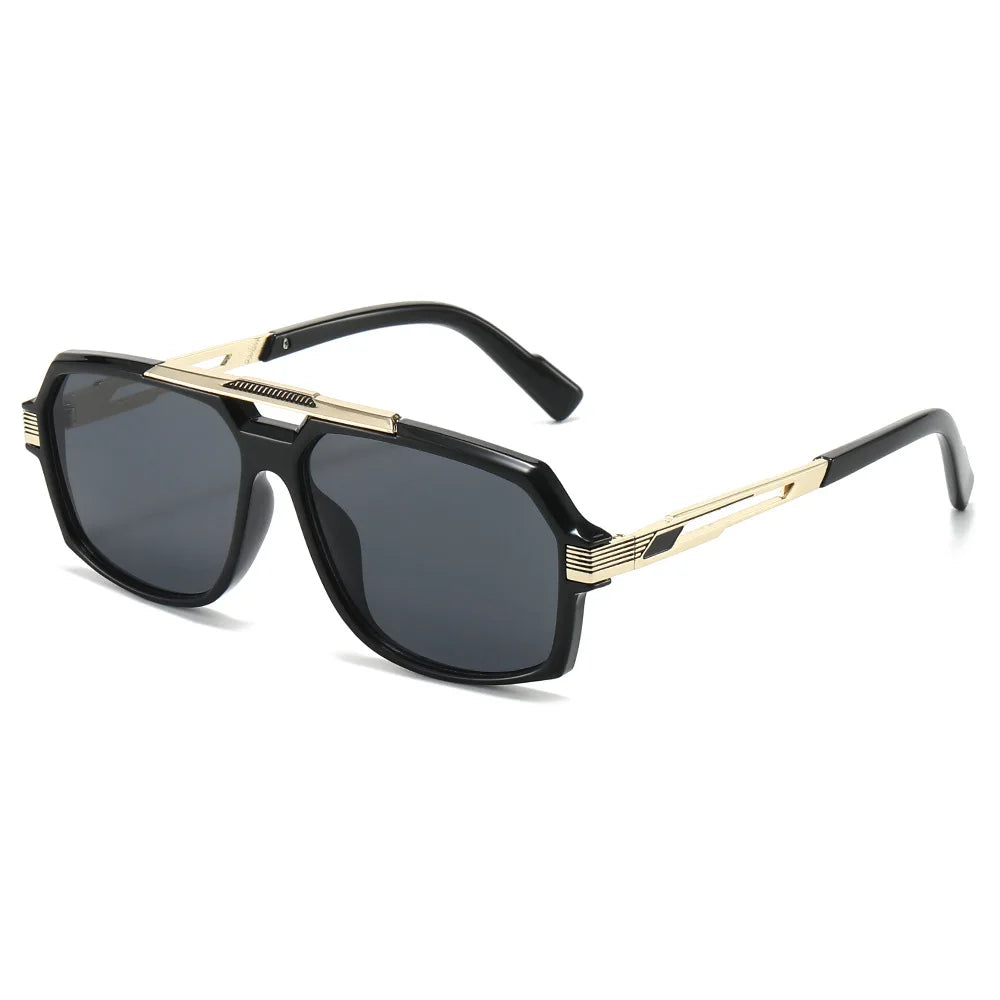 JNPCXI New Retro Double Bridges Square Women Sunglasses Fashion Trending Blue Gradient Shades UV400 Men Sun Glasses