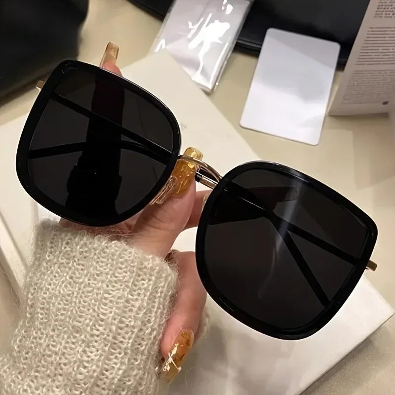 Women'S Large Face Glasses with Black Frame Cat Eye Style Fashion Eyewear