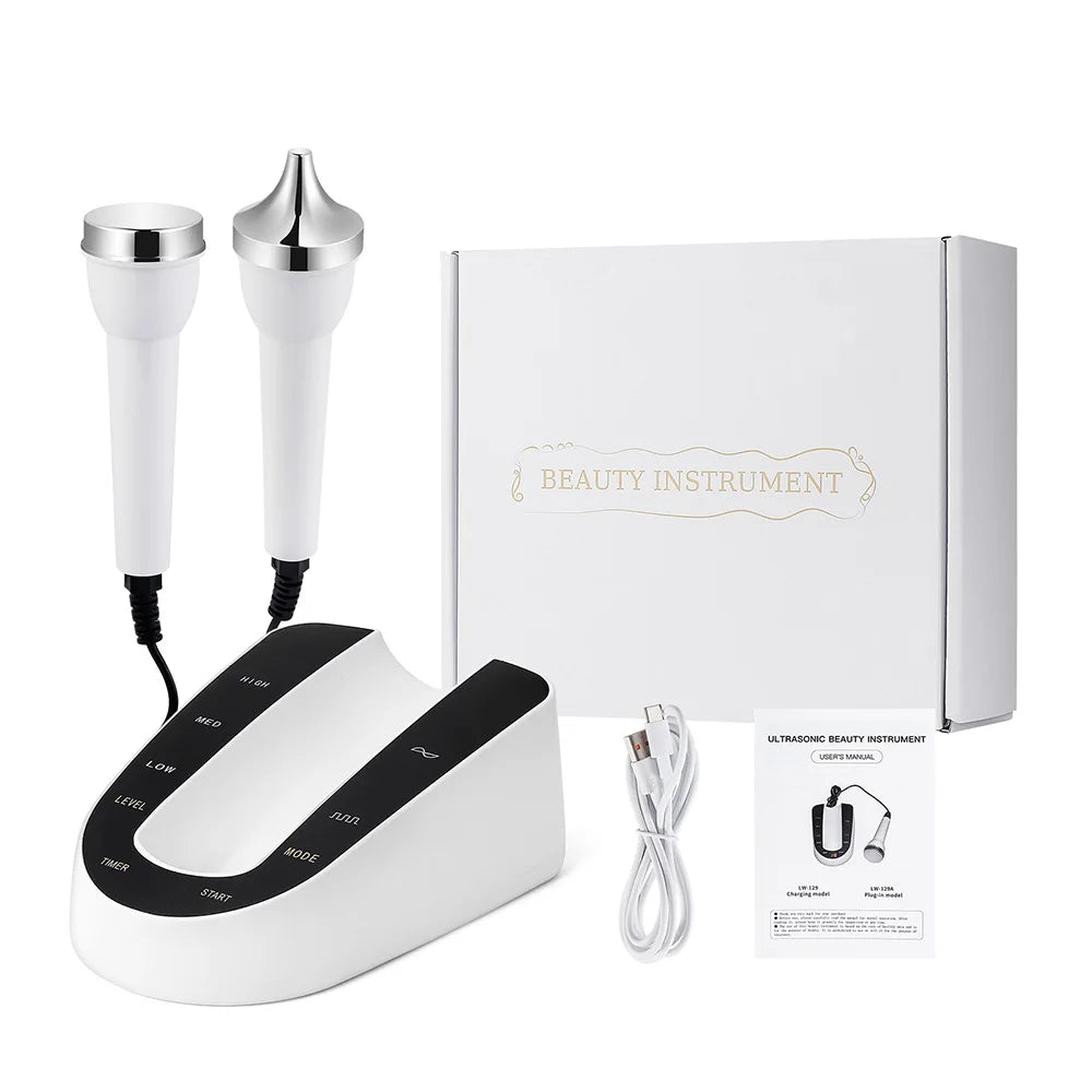 Ultrasound Skin Care Beauty Machine High Frequency Face Eye Massager Face Lifting Facial Clean SPA Ultrasonic Beauty Device