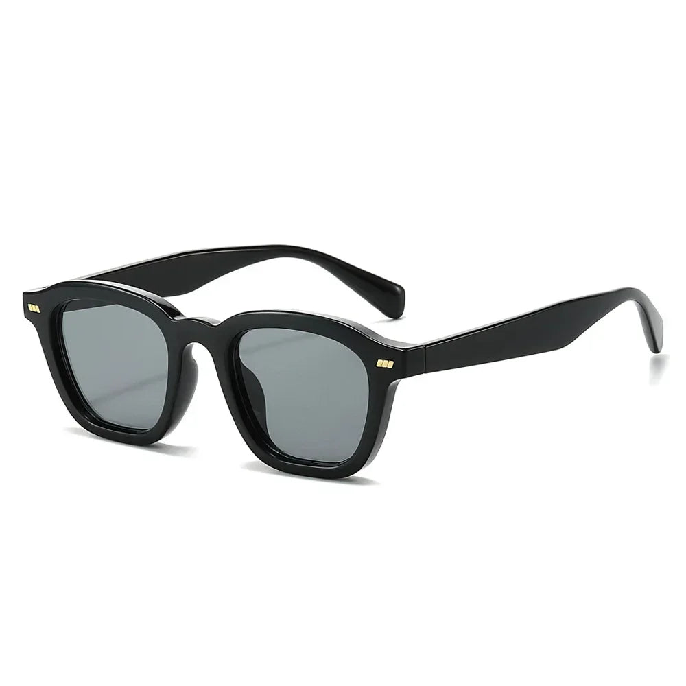 JNPCXI Retro Square Women Sunglasses Fashion Leopard Shades UV400 Men Rivets Decoration Punk Sun Glasses
