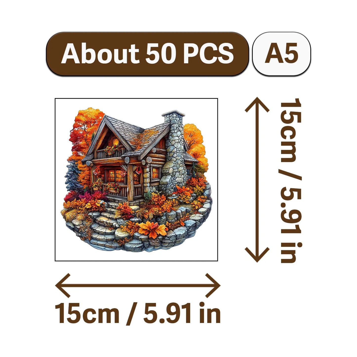 Rural Scenery Wooden Jigsaw Puzzle Wood Home Decor Painting Christmas and Halloween Gift Toy for Teen and Kid