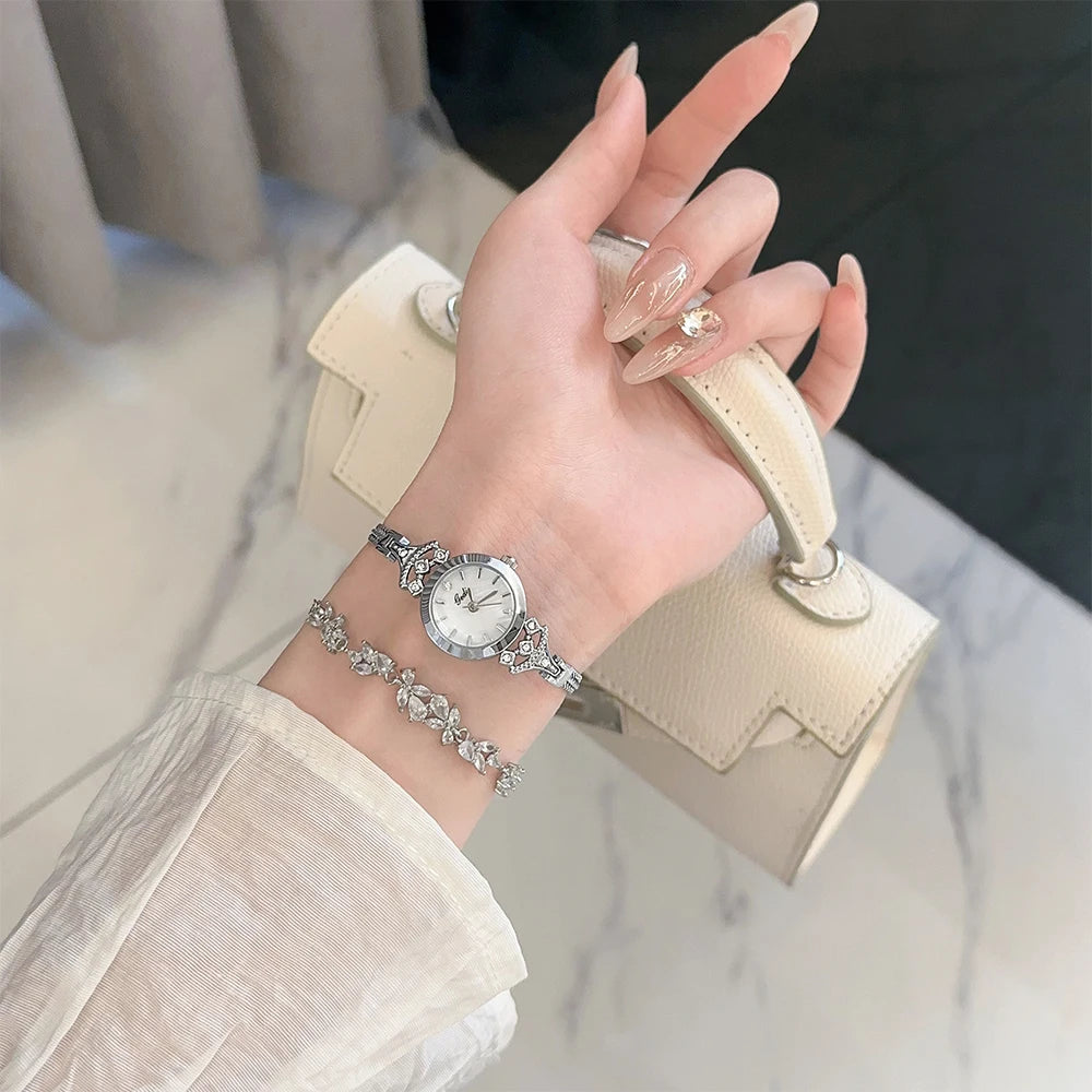 GEDI Ladies Watches Fashion Quartz Wristwatches Exquisite Waterproof Small Bracelet Gold Silver Watch Gifts for Girlfriend Girls