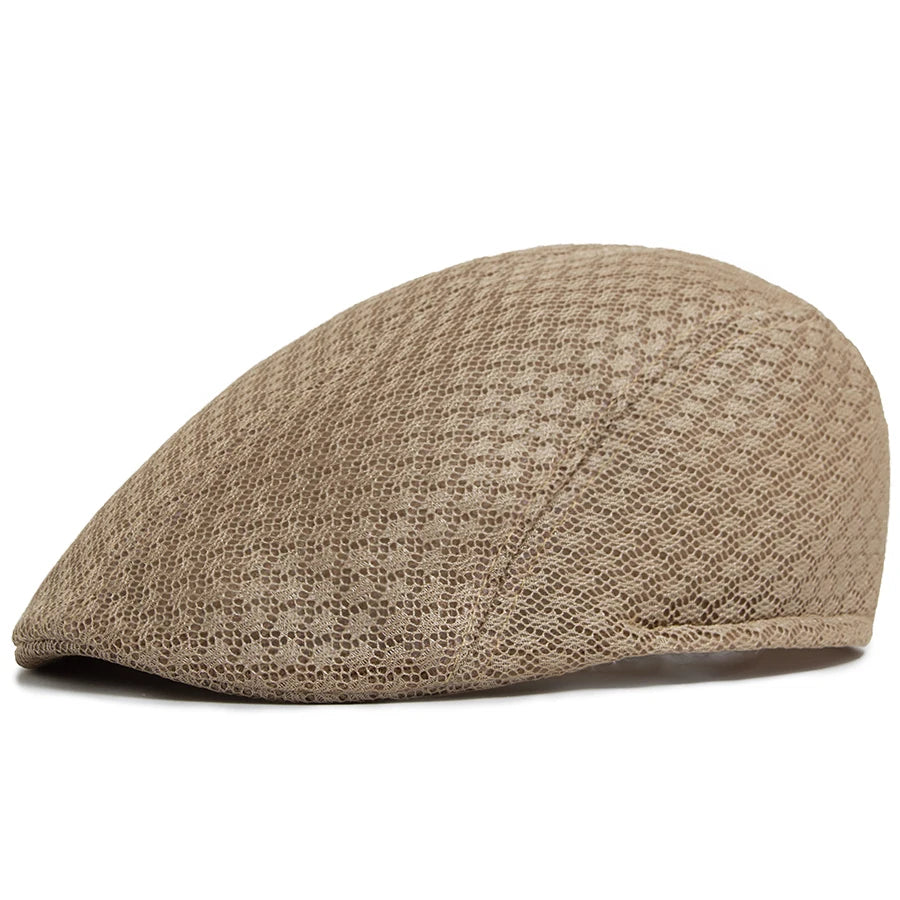 Women Beret Fashion Men Mesh Cap Casual Solid Berets Female Summer Soft Top Sun Visor Hat For Male 55-59cm Head Circum Unisex