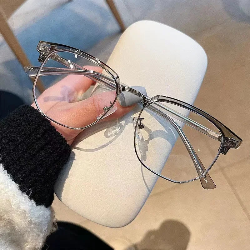 Photochromic Anti Radiation Glasses Eyeglass Eyeglasses for Woman Men Vintage Eyebrow Frame Glasses Fashion Eyewear