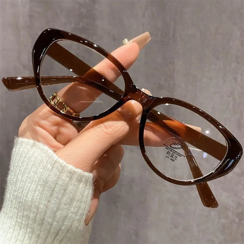 Retro Sweet Cool Spice Millennium Y2K Cat Eye  Frame Anti Blue Light Glasses for Women Black Frame European American Eyeglasses