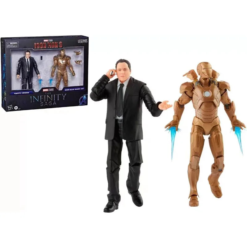 Original Hasbro Marvel Legends Series The Infinity SAGA Iron Man 3 Happy Hogan & Mark XXI  Action Toy Figure