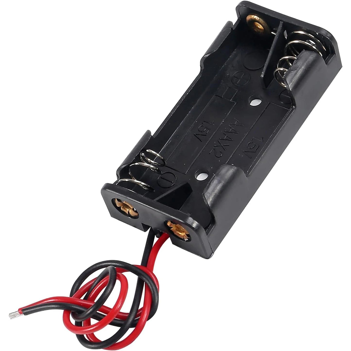 10pcs AAA Battery Holder 2X 1.5V AAA Battery Power Case Plastic Box with Wire Applicable for Electronic Toy Home Appliance Remot