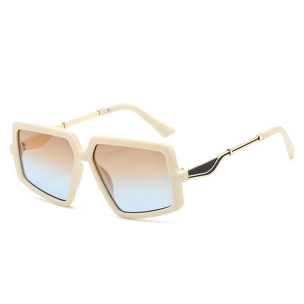 JNPCXI New 2026 Square Sunglasses Women Fashion Gradient UV400 Retro Rivets Candy Color Trending Men Sun Glasses