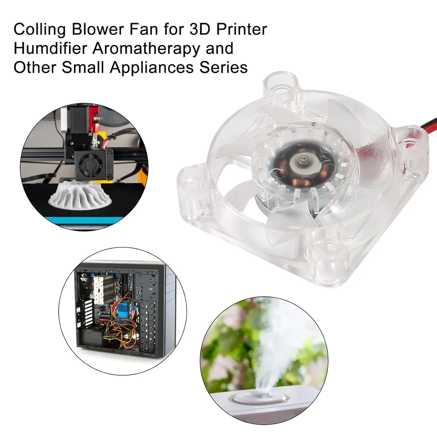 4pcs 4010 DC 12V Mini Brushless Cooling Fan 40x40x10mm Hydraulic Bearing Fan RGB LED with 2 Pin Terminal for 3D Printer, DVR, PC