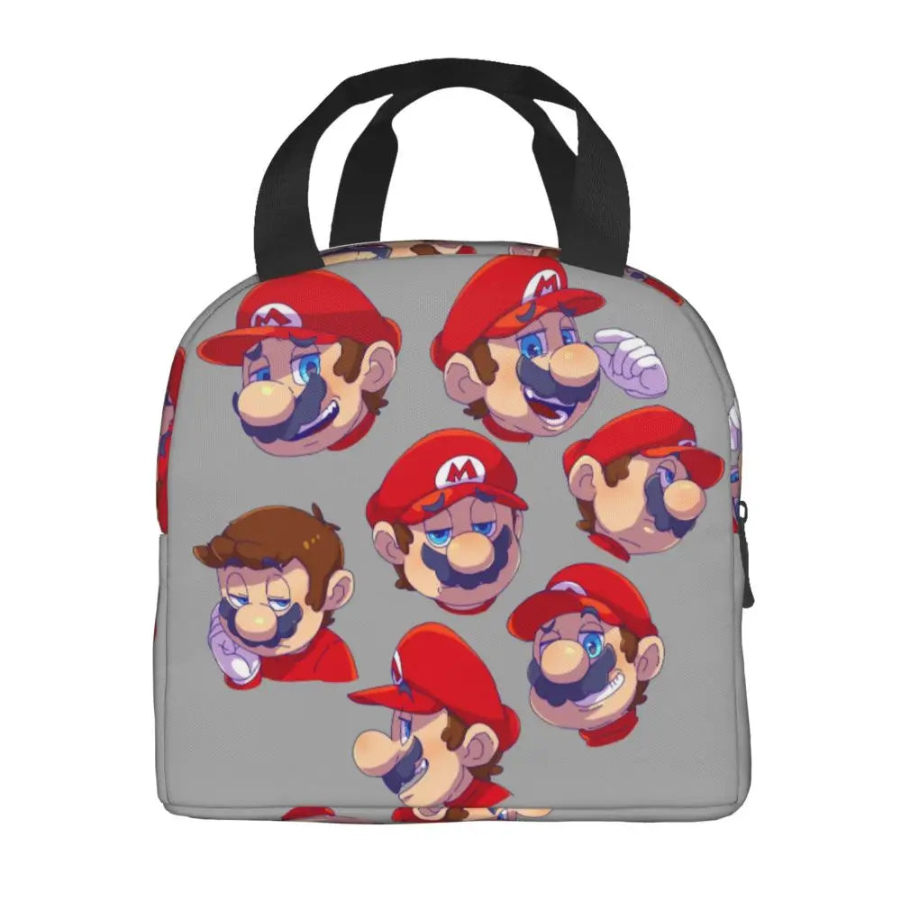 Custom Mario SuperBros Insulated Lunch Bag Reusable Thermal Cooler Lunch Box M14