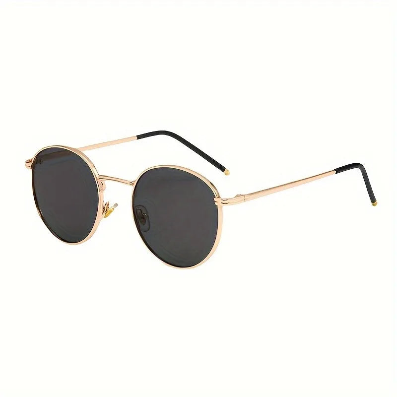 Five Color Retro Exquisite Fashion Round Metal Frame Punk Style Party Party Photo Decoration Glasses
