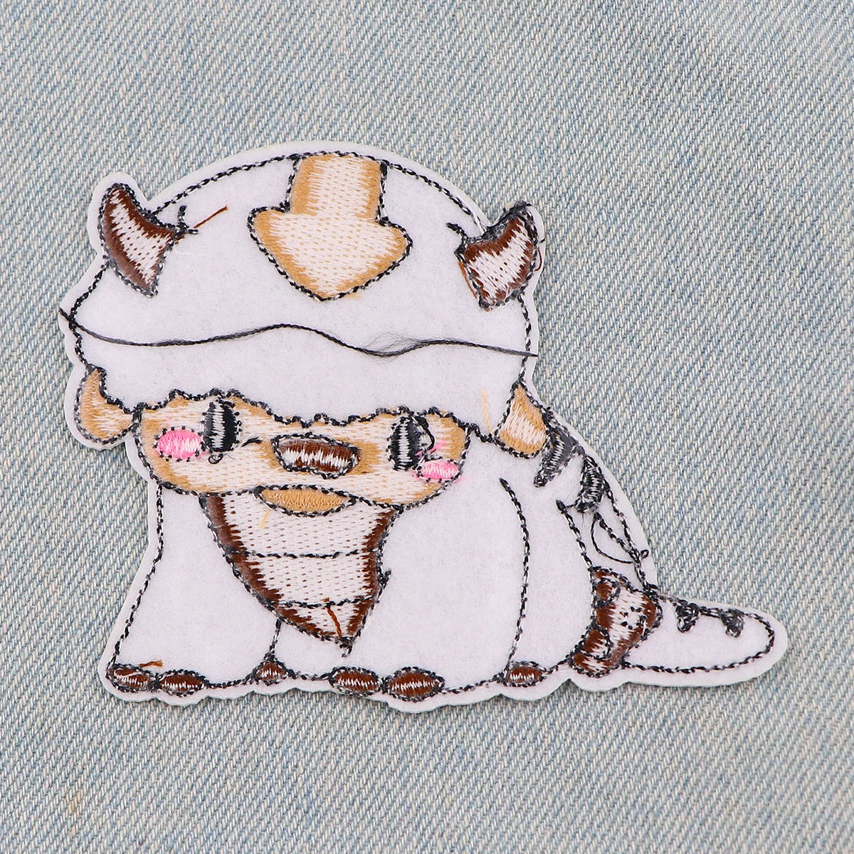 Cute Embroidery Patch Cartoon Avatar Iron On Patches for Clothing Adhesive Patches Patches On Clothes Badge DIY Sew