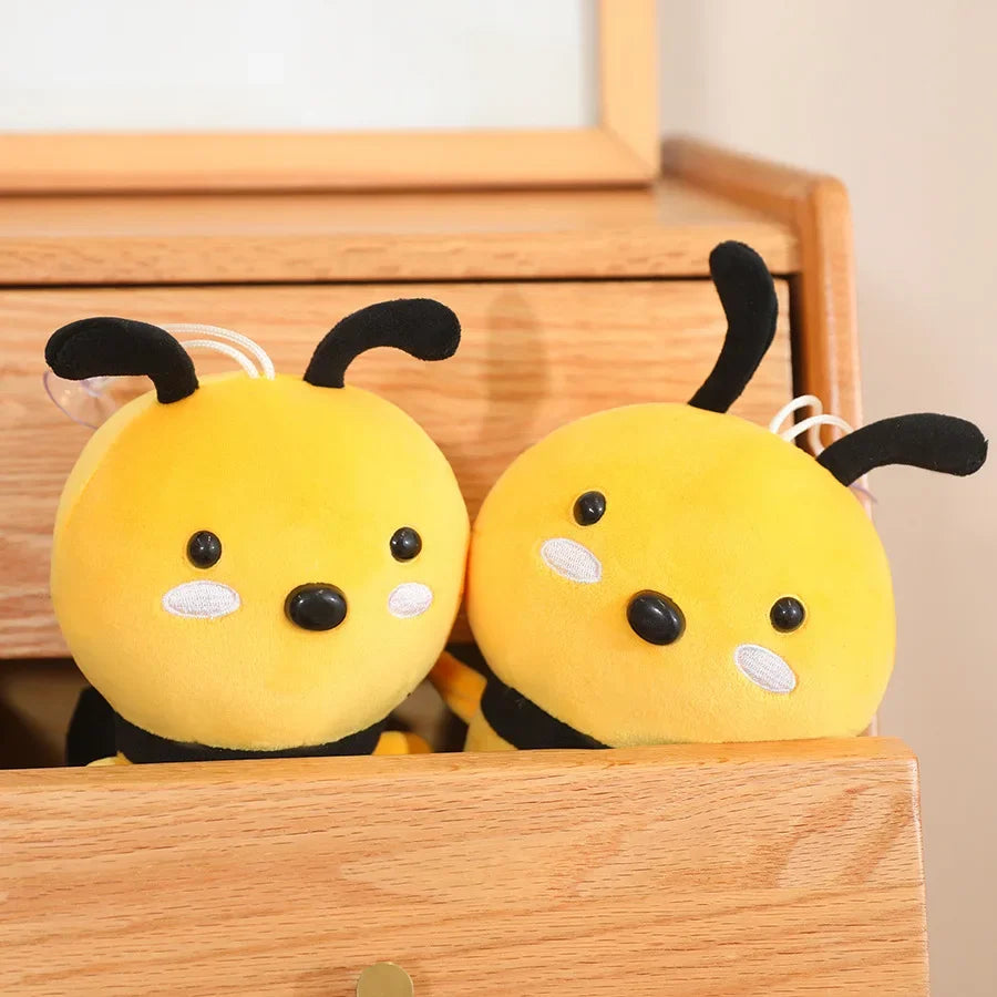 2 Sizes Lovely Cartoon Bee Plush Toys Chubby Stuffed Cute Bee Pendants Doll Kawaii Decor For Window/Door/Car Funny Gift