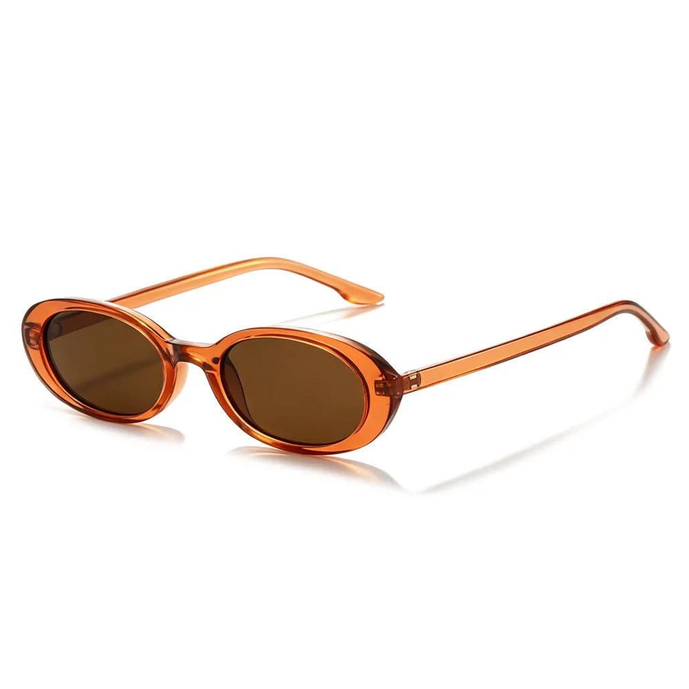 JNPCXI New Retro Small Oval Men Sunglasses Fashion Gradient Shades UV400 Women Outdoor Punk Sun Glasses