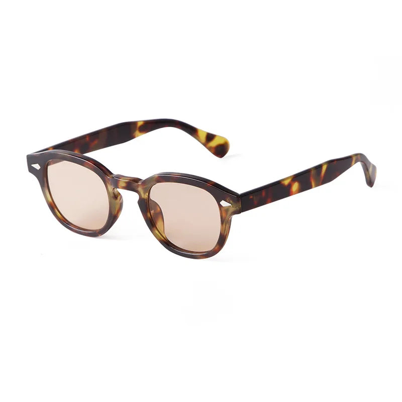 JNPCXI Fashion Gradient Blue Round Sunglasses for Women Men Vintage Tortoise Square Sun Glasses Lunettes De Soleil
