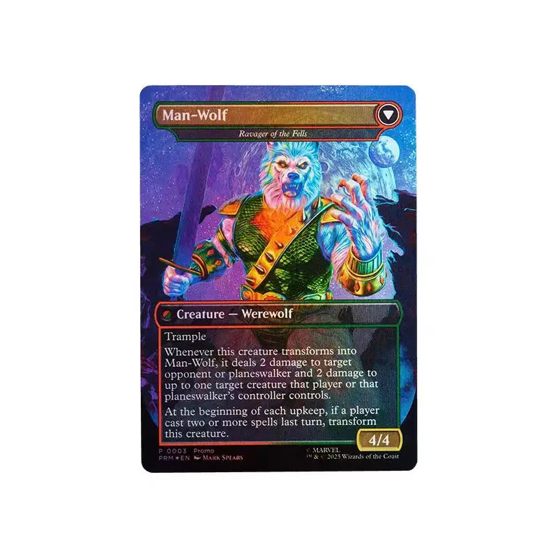 Original Hasbro Marvel Legends Series Magic: The Gathering Man-Wolf Anime Figure Toys Ornaments Collection