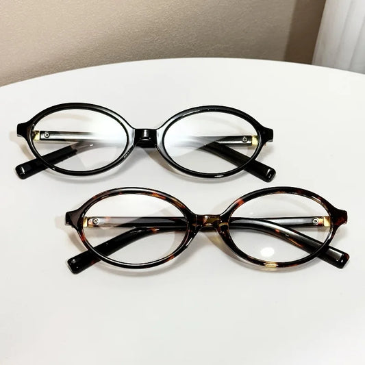2 Pairs of Stylish Y2K Oval Blue Light Shielded Women's Glasses Decoration Glasses Fashion Accessories Fashion Frames