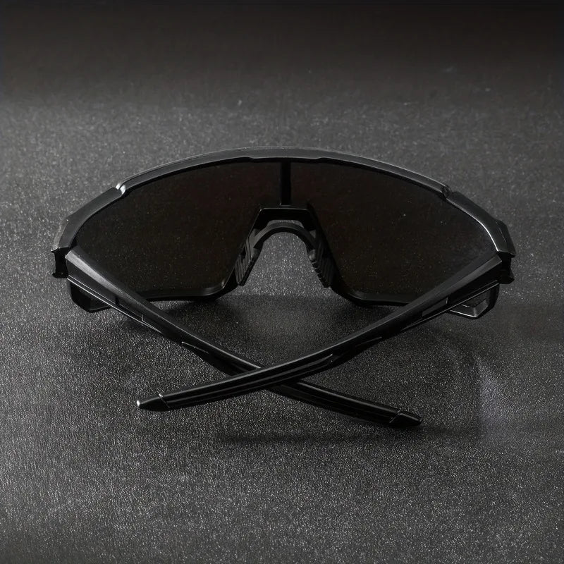 3pcs Men's Plastic Half Frame One-piece Lenses Cyberpunk Futuristic Fashion Decoration Glasses Suitable for Both Men and Women