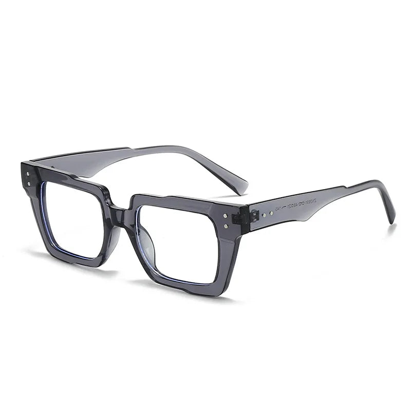 JNPCXI New Vintage Thick Leg Square Sunglasses Women Men Fashion Rice Nail Green Sun Glasses UV400