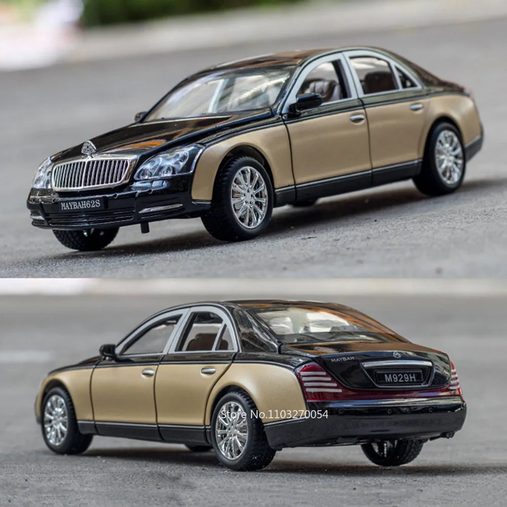 1/24 62S E300EL Models Car Toys Diecast Alloy Vehicles 6 Doors Opened Rubber Tires with Sound Light Pull Back Toy Gifts for Kids