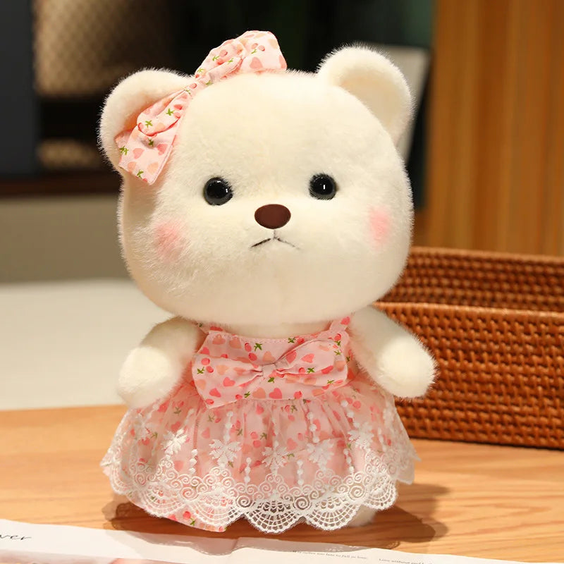 Lovely Girl Heart  Bear Plush Toys Kawaii Sfuffed Animals Soft Baby Sleeping Doll Valentine's Day Gift For Selfie Props