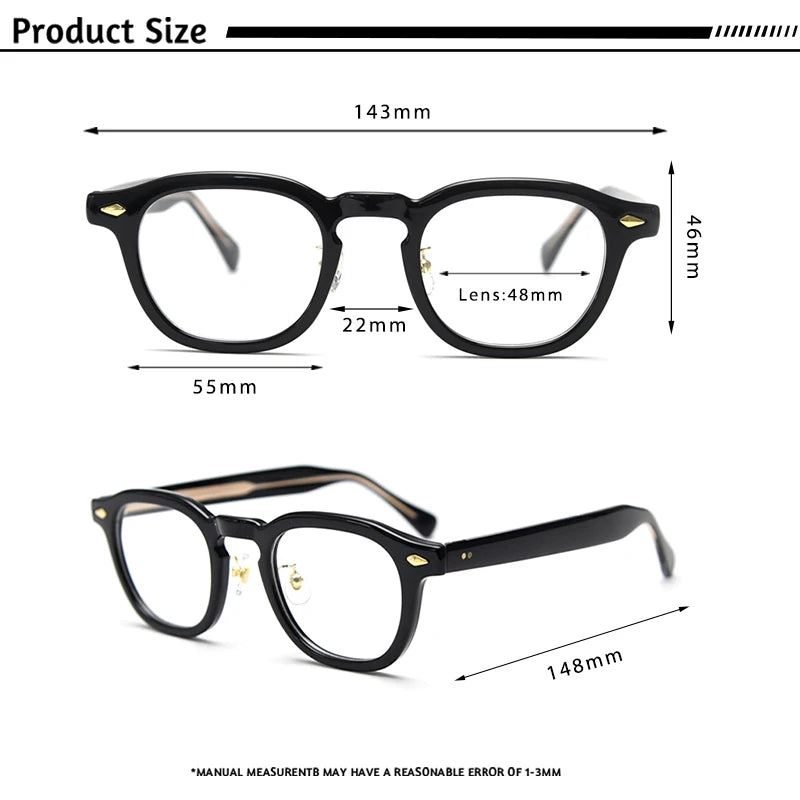 CATERSIDE New Simple Tr-90 Eyeglass Frame Men's Glasses Frame Round High-Quality Women's Daily Reading Decorative Eyeglassese