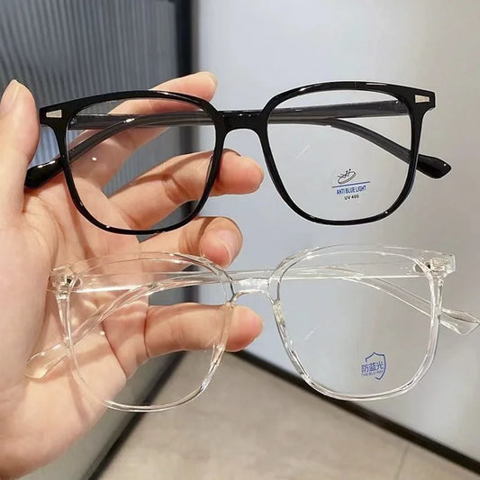 2PCS Anti-Radiation Blue Light Eyeglasses for Computer Eye Round Frame Unisex Women Men Replaceable Lens