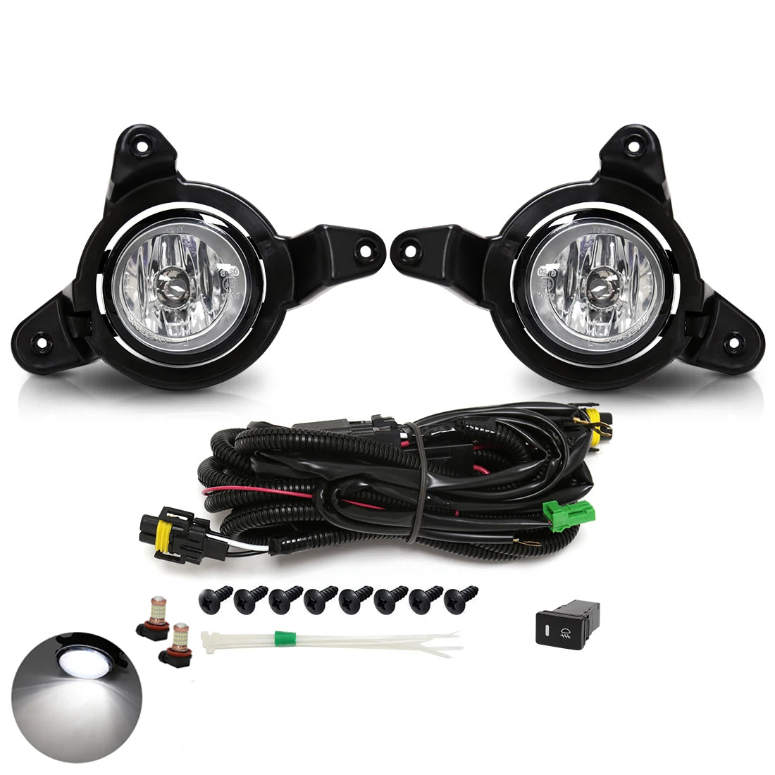 For Toyota CHR C-HR 2018 2019 2020 Car Led Daytime Running Lights Fog Lamp DRL with Wires Switch Relay US Models Car Accessories
