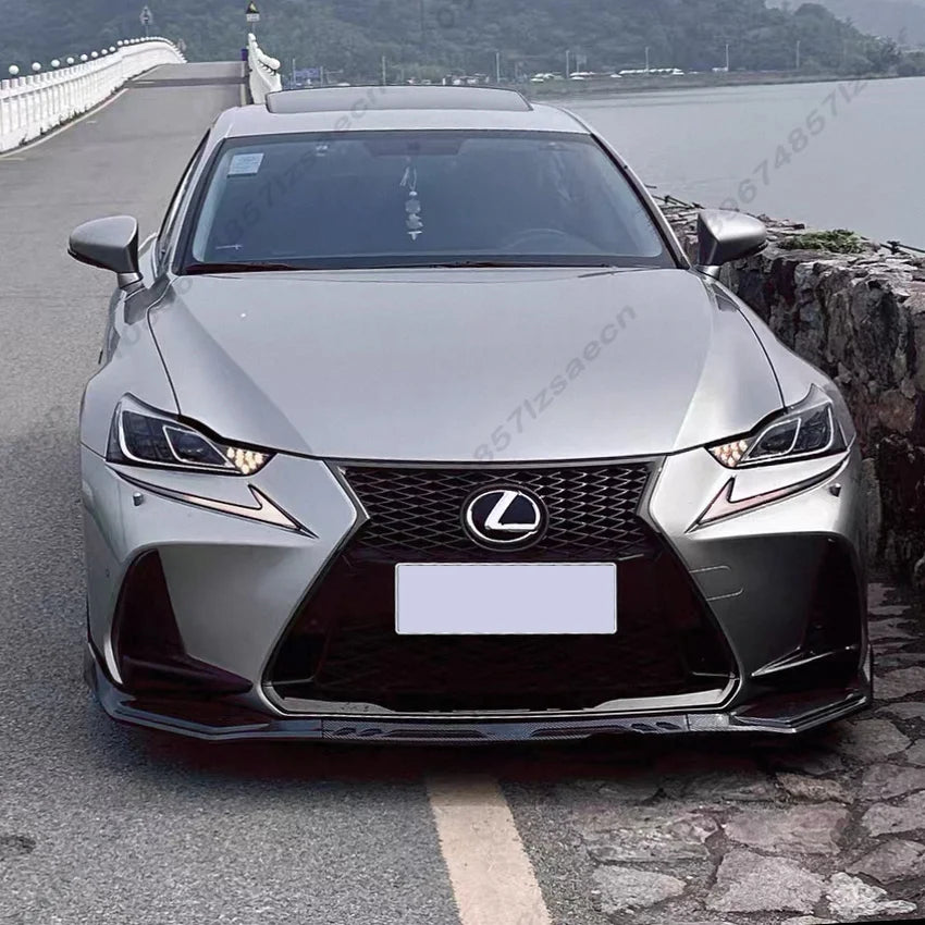 For Lexus IS200t IS300 IS350 2017-2020 F-sport Front Bumper Diffuser Lip Spoiler Body Kits Splitter Exterior Parts Accessories