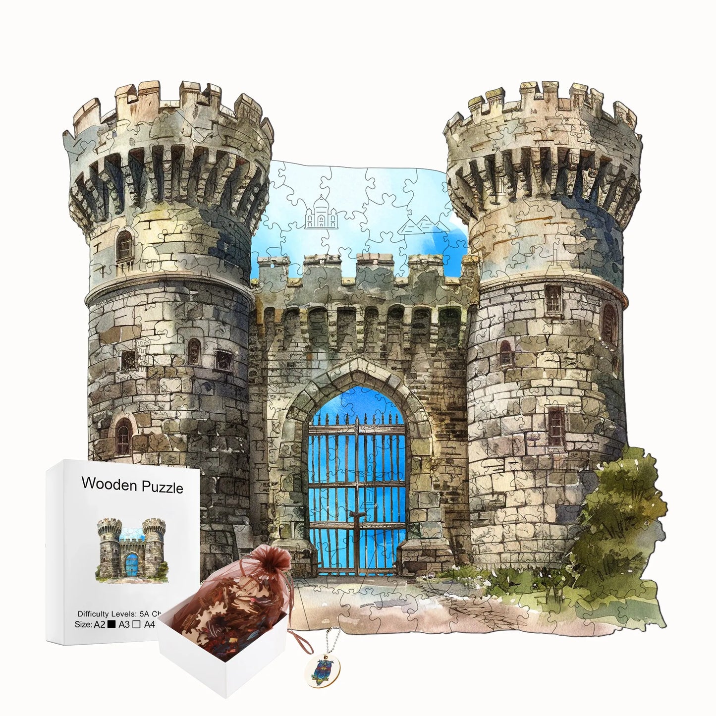Challenging Wooden Jigsaw Puzzles Home Decor Unique Shape Christmas and Halloween Gift Toy for Teen and Kid