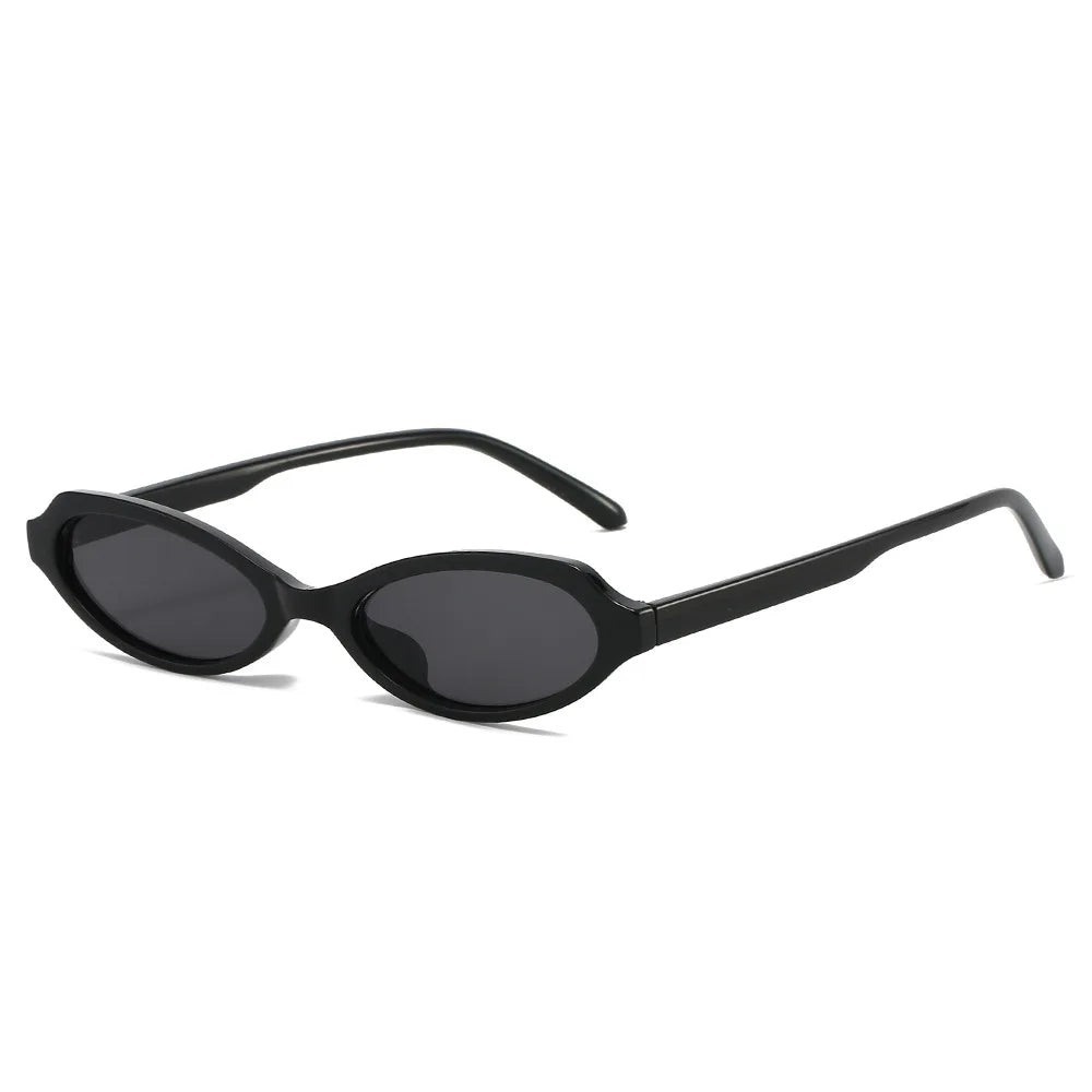 JNPCXI New Small Cat Eye Men Sunglasses Shades UV400 Fashion Green Leopard Oval Lens Women Punk Sun Glasses